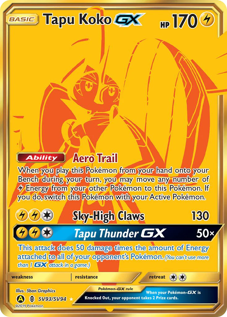 Tapu Koko-GX · Hidden Fates Shiny Vault