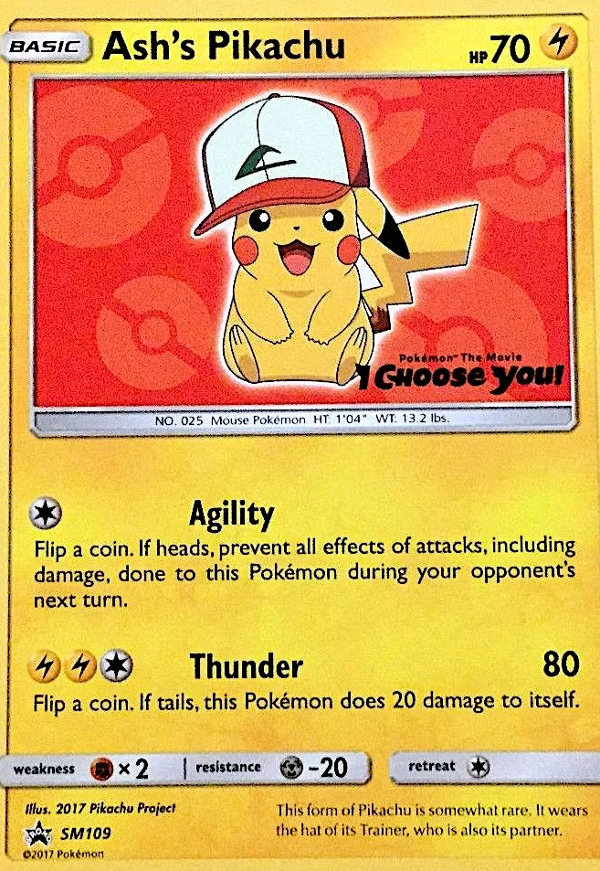 Ash's Pikachu · SM Black Star Promos