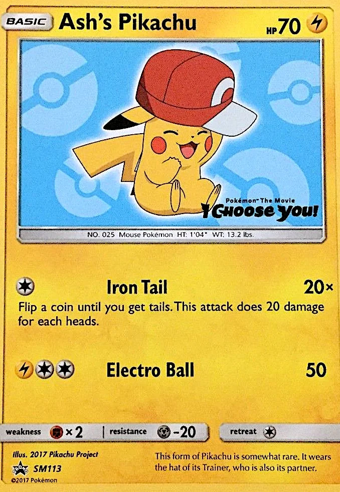 Ash's Pikachu · SM Black Star Promos