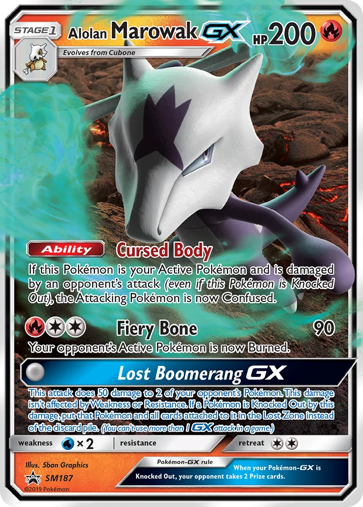 Marowak de Alola GX · Sol e Lua Promos