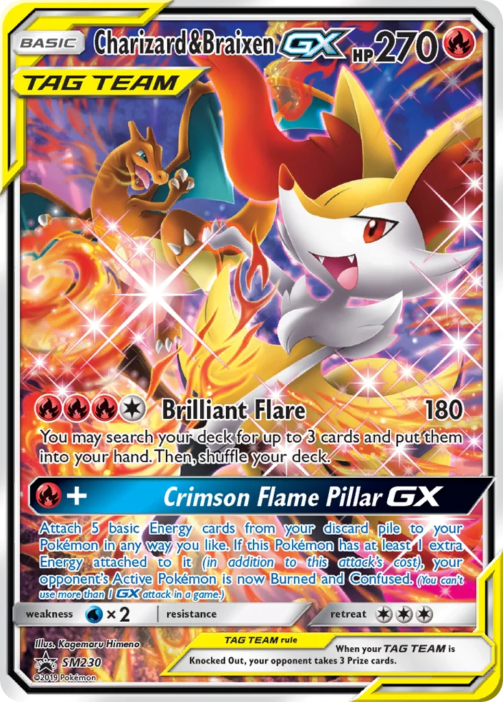 Charizard & Braixen-GX · SM Black Star Promos