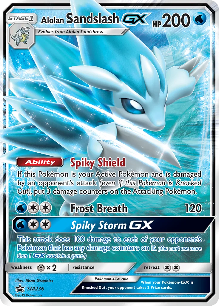 Alolan Sandslash-GX · SM Black Star Promos