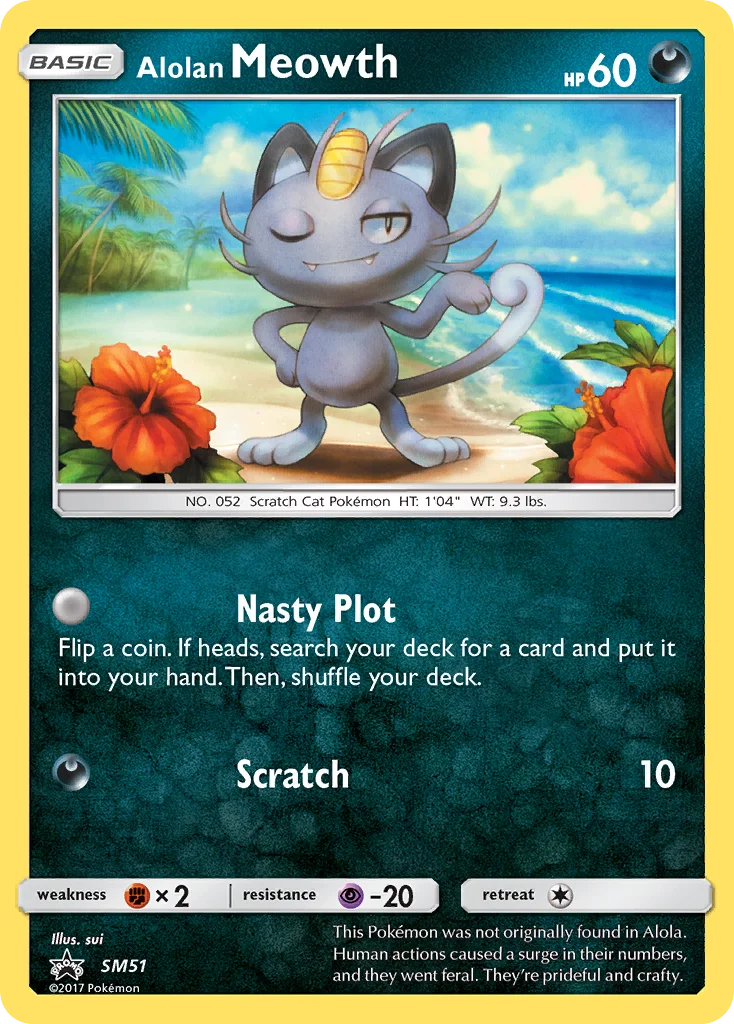 Meowth de Alola · Sol e Lua Promos