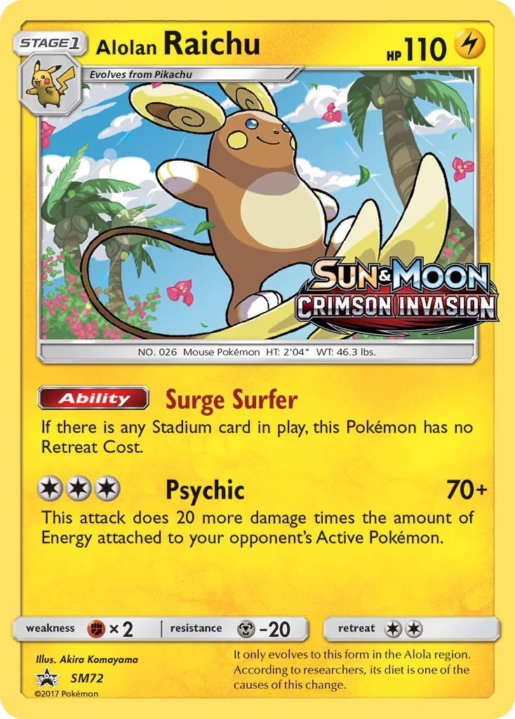 Raichu de Alola · Sol e Lua Promos