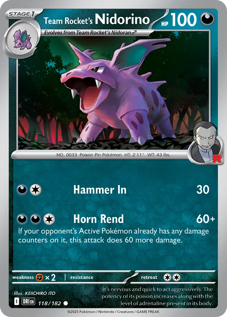 Team Rocket's Nidorino · Destined Rivals
