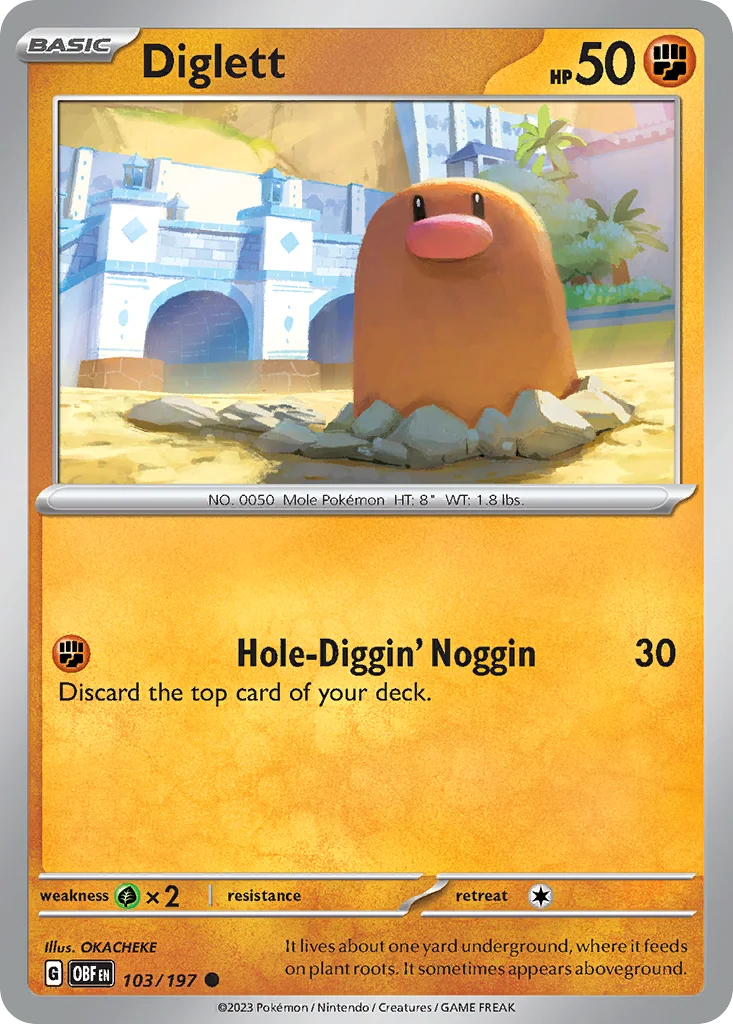 Diglett · Obsidian Flames