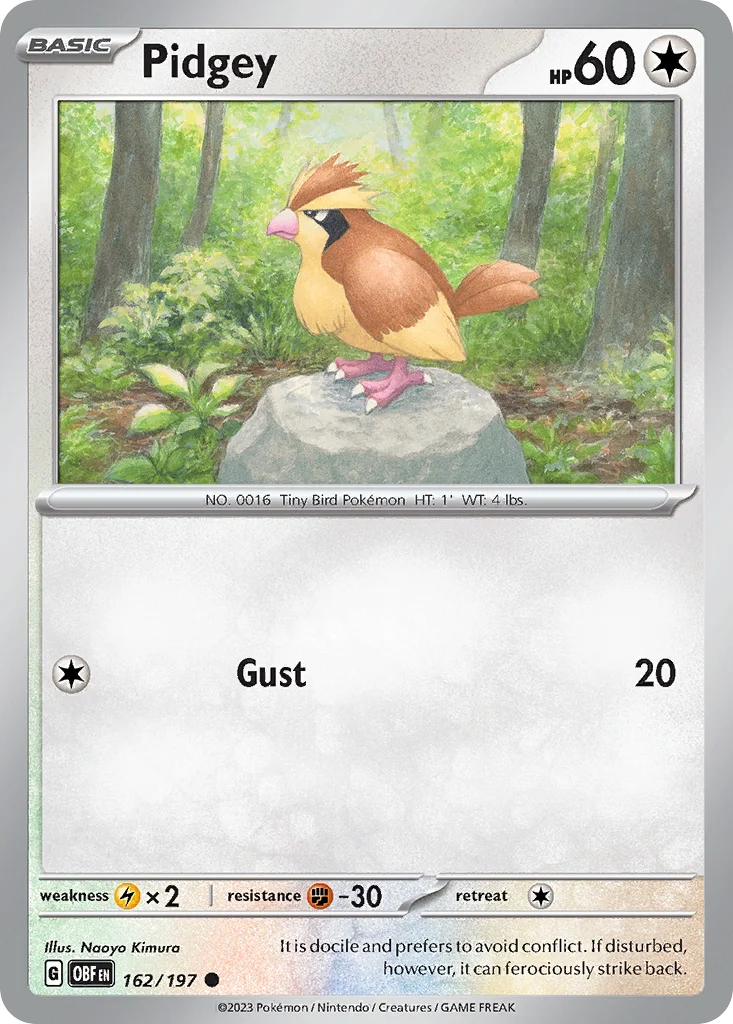 Pidgey · Obsidian Flames