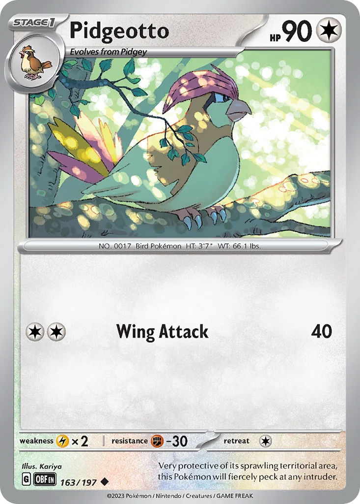 Pidgeotto · Obsidian Flames