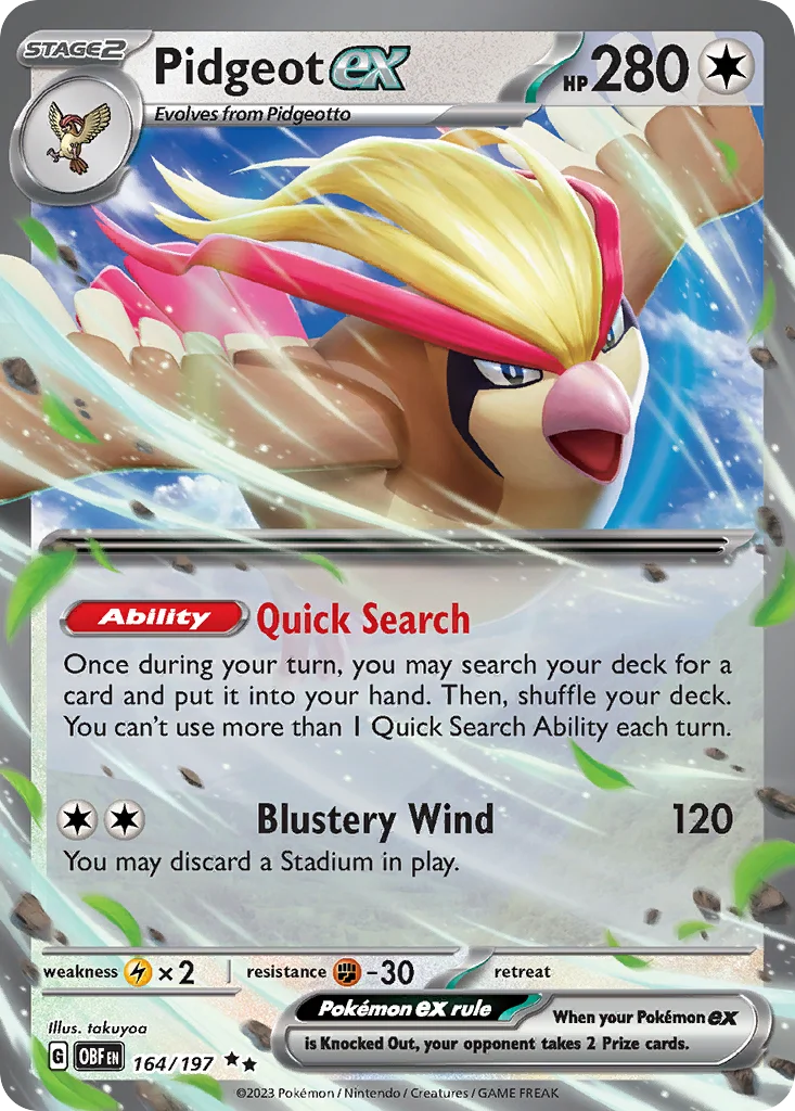 Pidgeot ex · Obsidian Flames