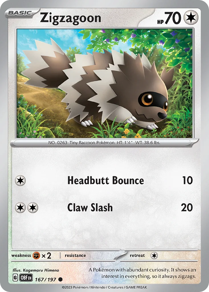 Zigzagoon · Obsidian Flames