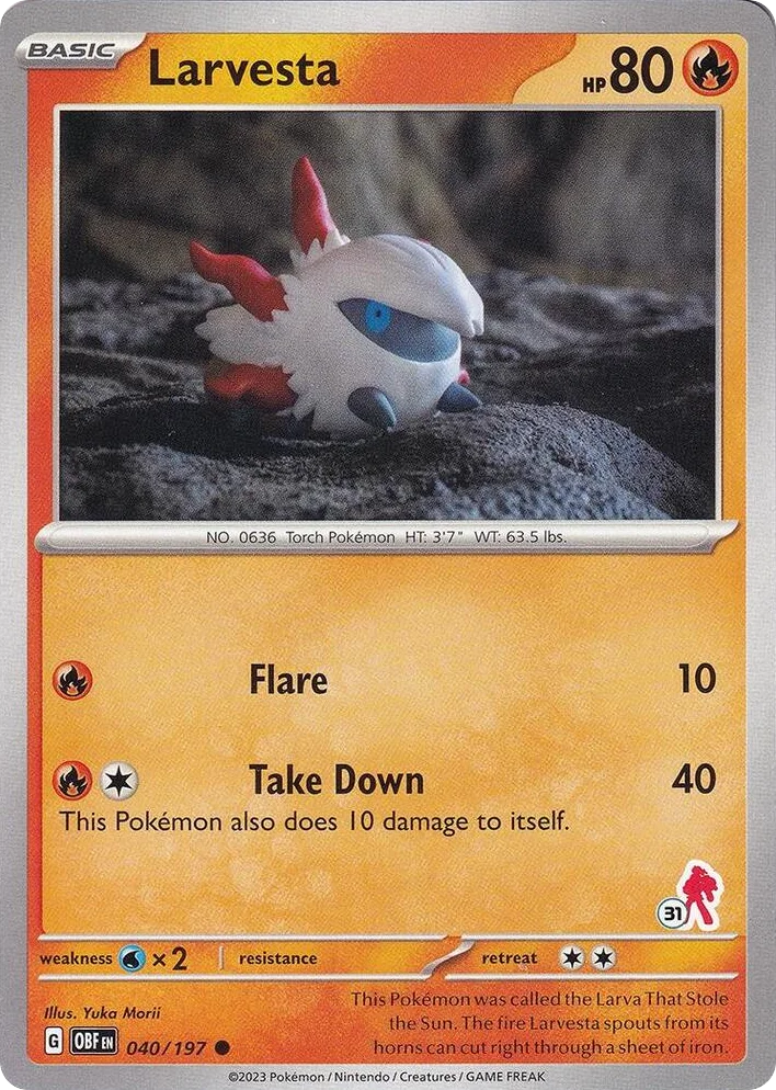 Larvesta · Obsidian Flames
