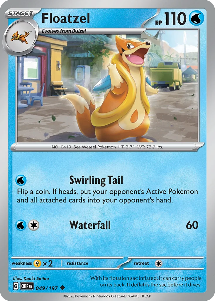 Floatzel · Obsidian Flames