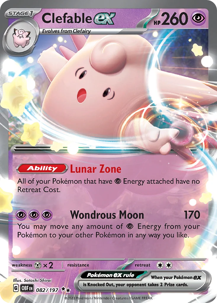 Clefable ex · Obsidian Flames