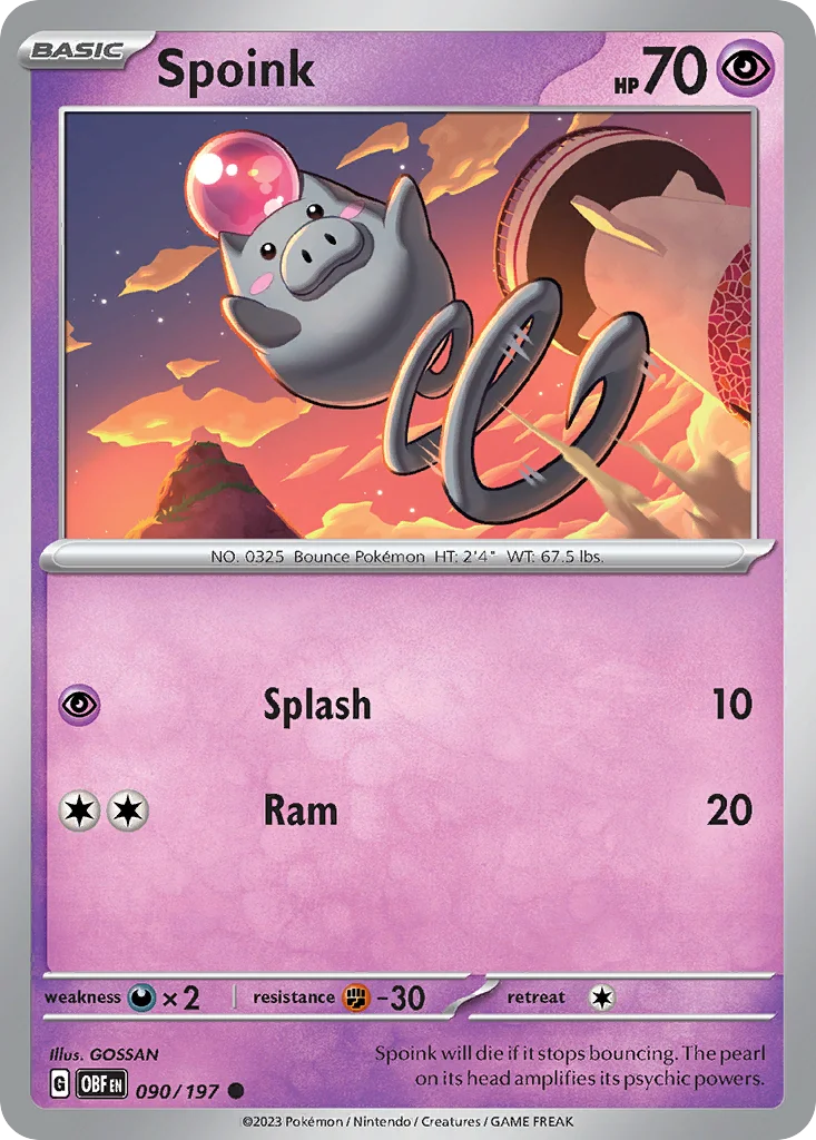 Spoink · Obsidian Flames