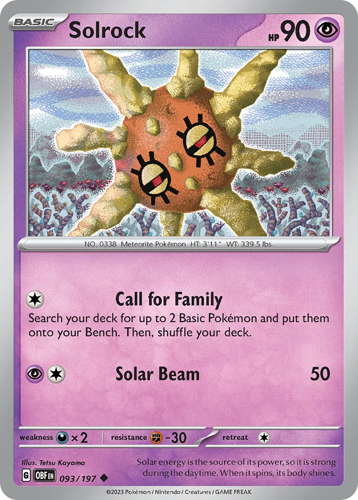Solrock · Obsidian Flames