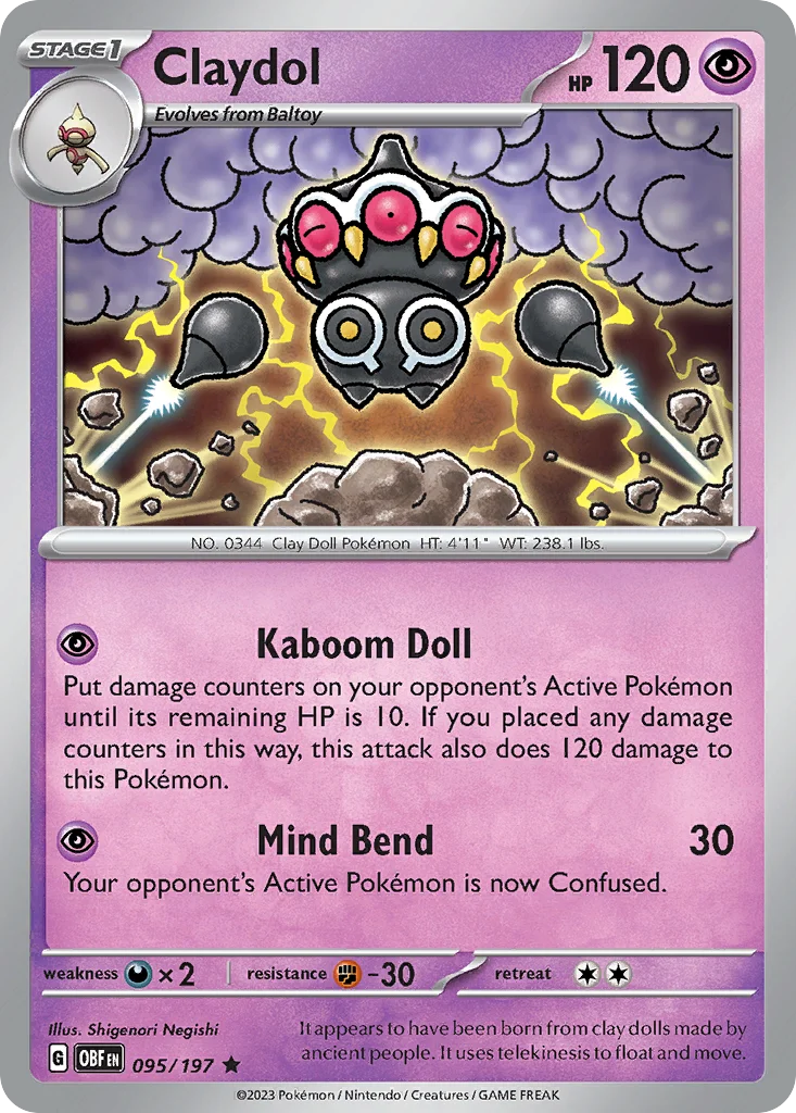 Claydol · Obsidian Flames