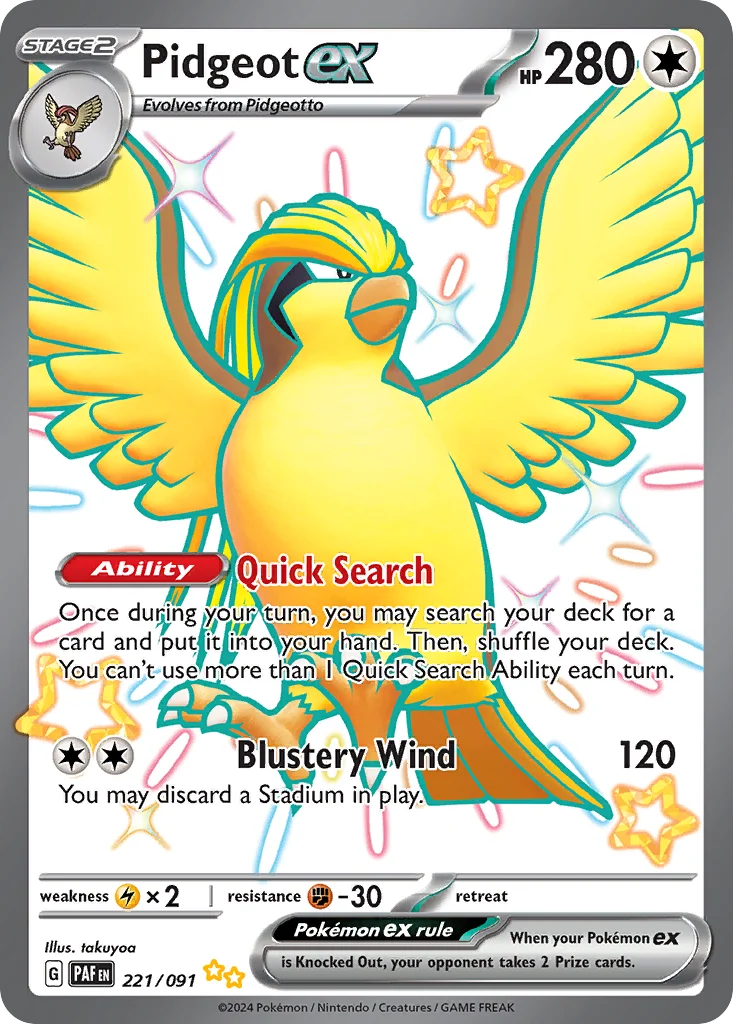 Pidgeot ex · Paldean Fates