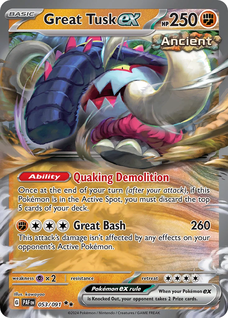 Great Tusk ex · Paldean Fates