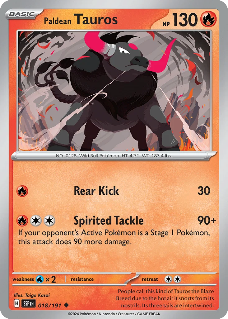 Paldean Tauros · Surging Sparks