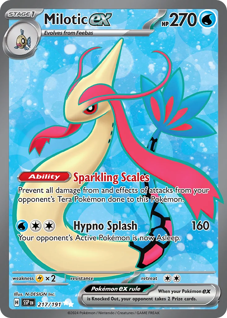 Milotic ex · Surging Sparks