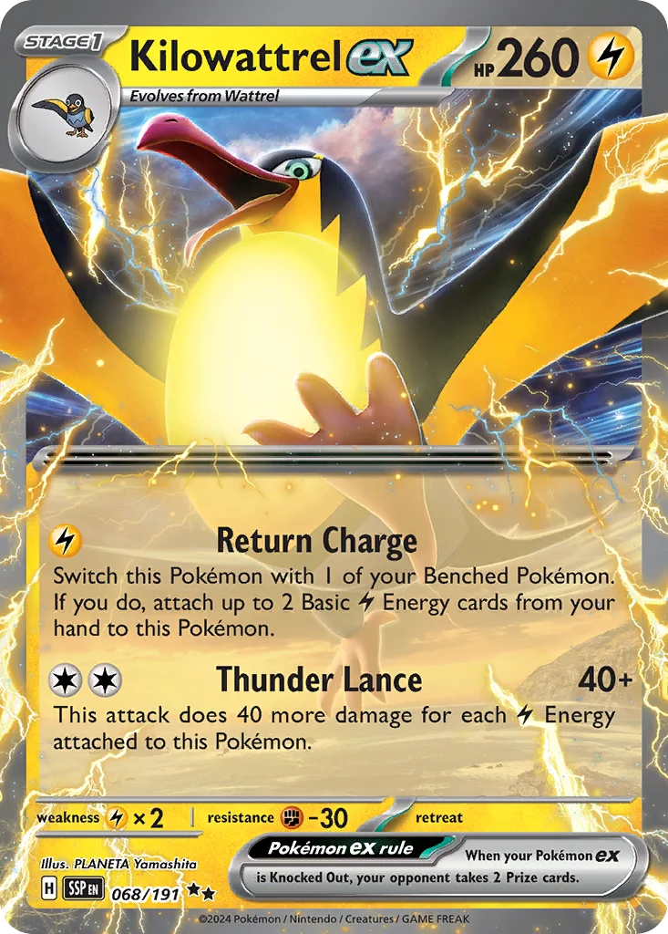 Kilowattrel ex · Surging Sparks