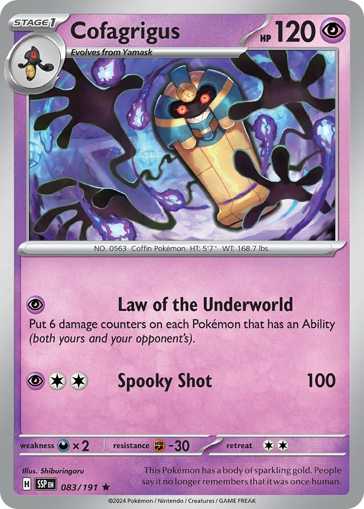 Cofagrigus · Surging Sparks