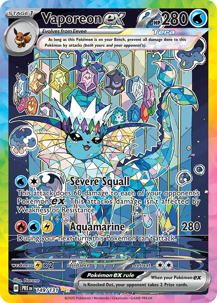 Vaporeon ex · Prismatic Evolutions