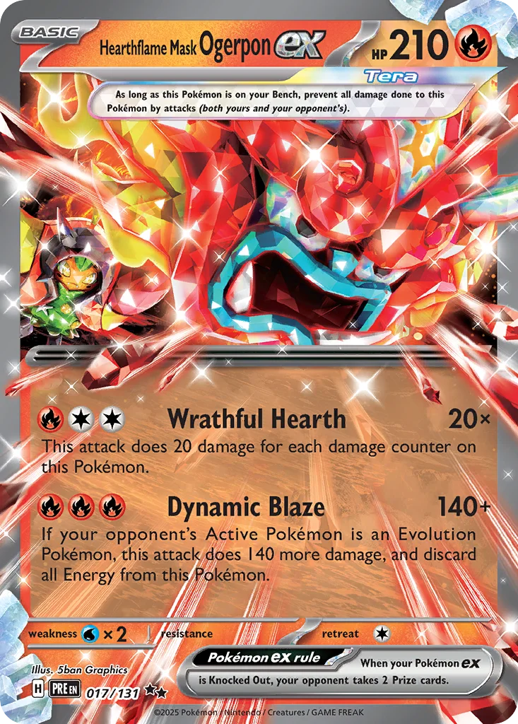 Hearthflame Mask Ogerpon ex · Prismatic Evolutions