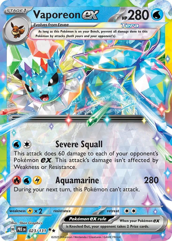 Vaporeon ex · Prismatic Evolutions