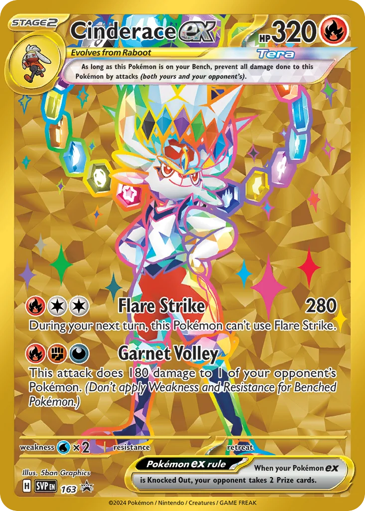 Cinderace ex · Scarlet & Violet Black Star Promos