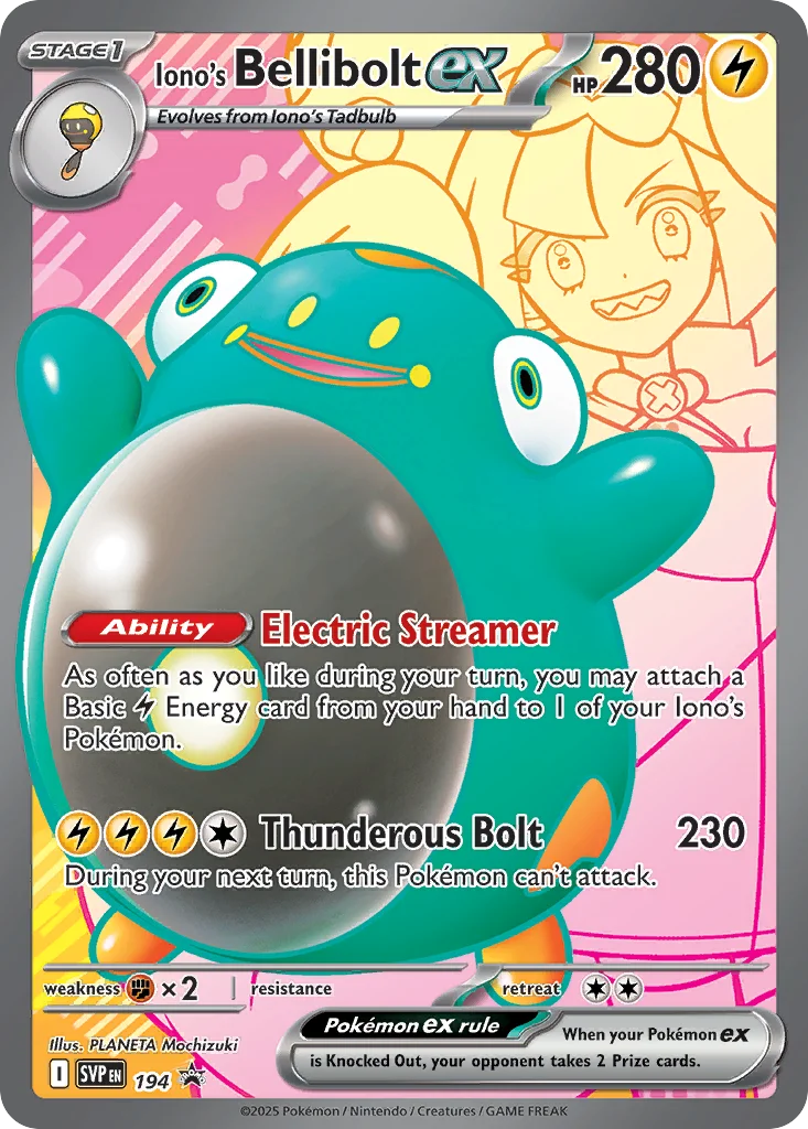 Iono's Bellibolt ex · Scarlet & Violet Black Star Promos