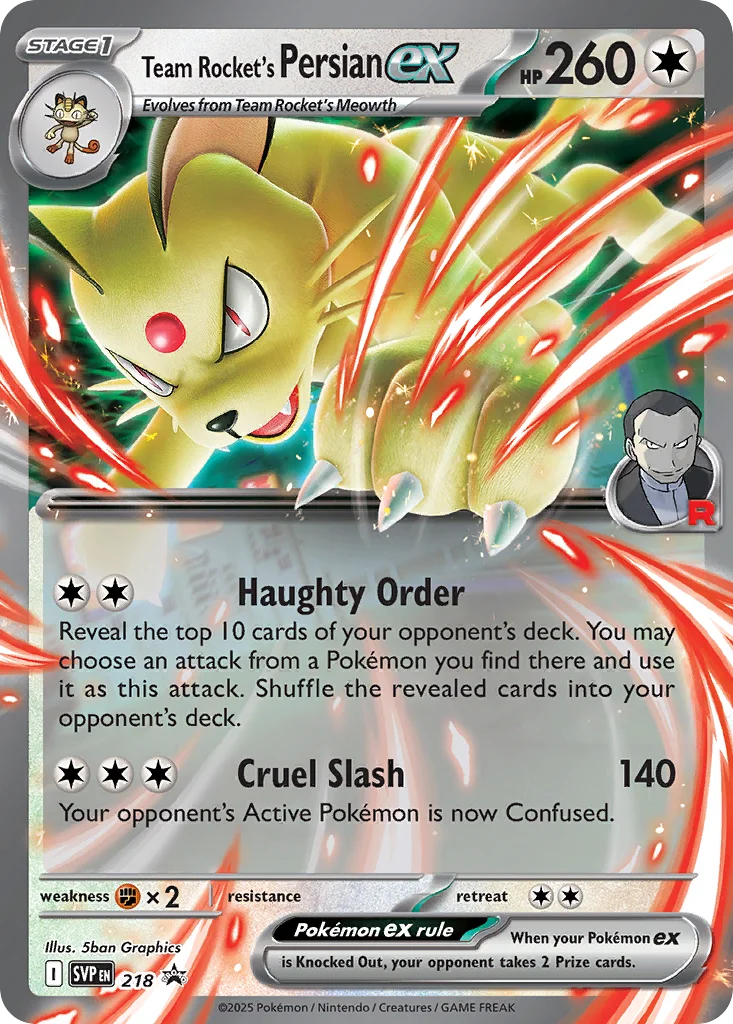 Team Rocket's Persian ex · Scarlet & Violet Black Star Promos