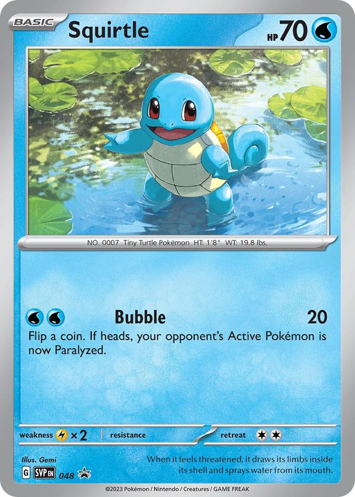 Squirtle · Scarlet & Violet Black Star Promos