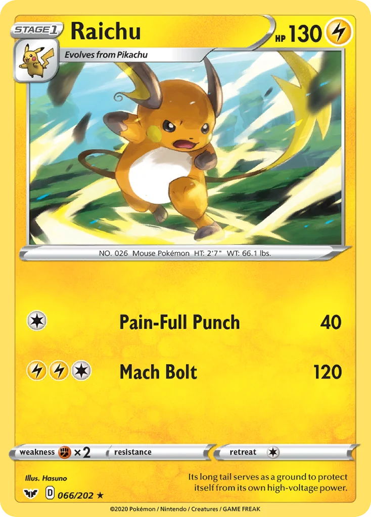 Raichu · Sword & Shield