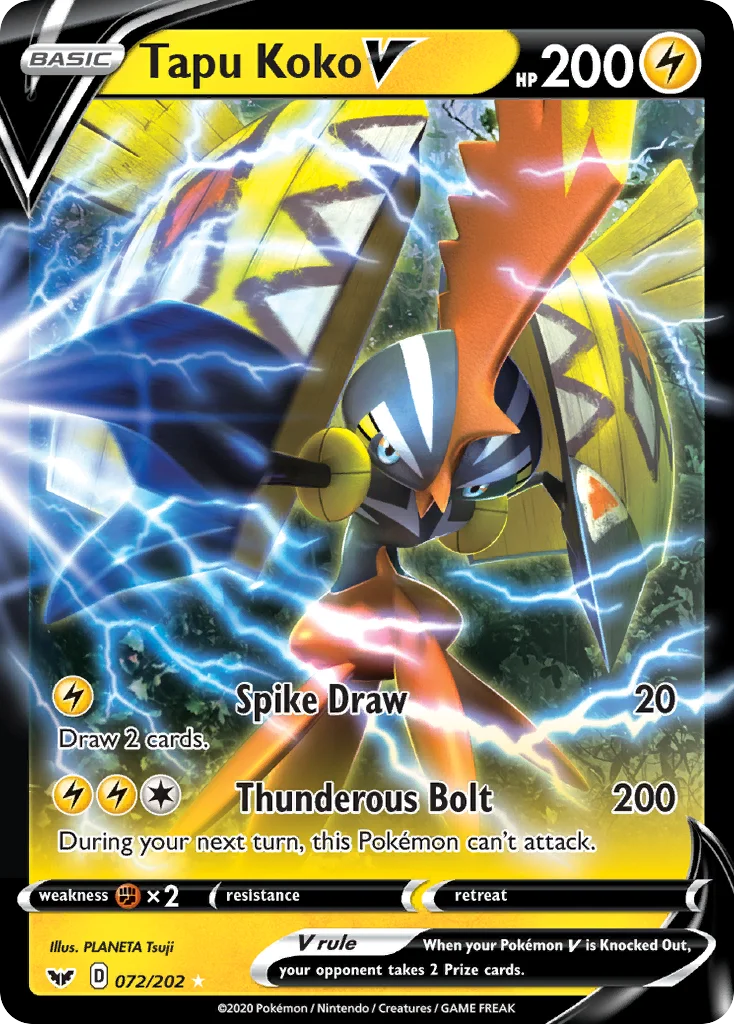 Tapu Koko V · Espada e Escudo