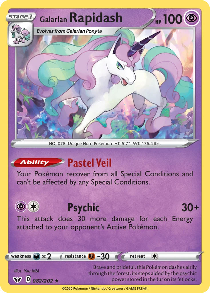 Rapidash de Galar · Espada e Escudo