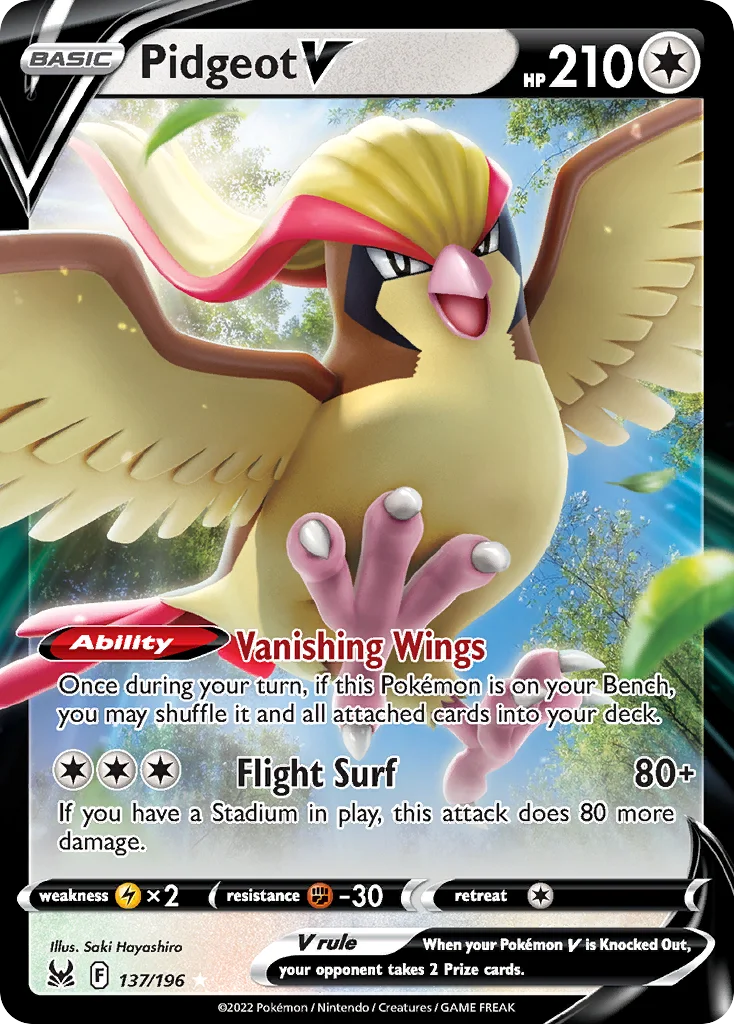 Pidgeot V · Lost Origin