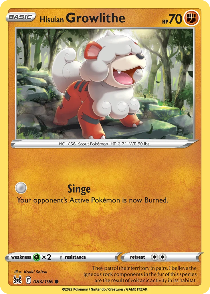 Hisuian Growlithe · Lost Origin