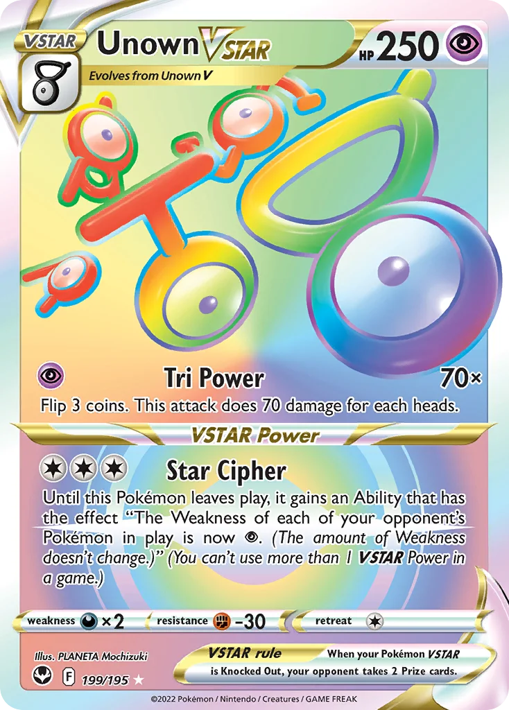 Unown VSTAR · Silver Tempest
