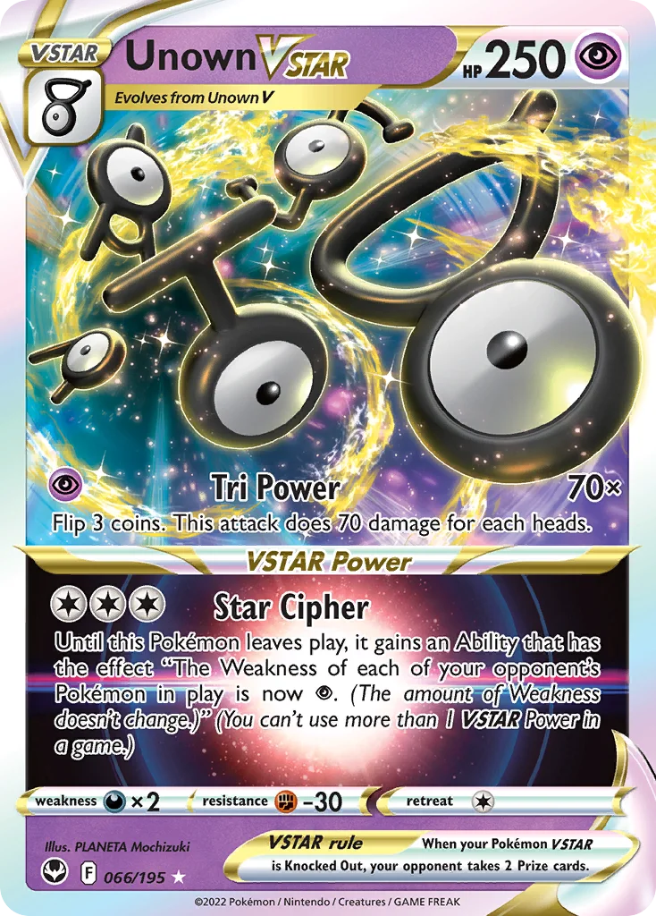 Unown VSTAR · Silver Tempest