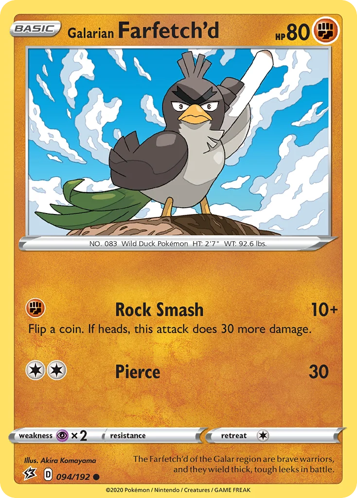 Farfetch'd de Galar · Rixa Rebelde