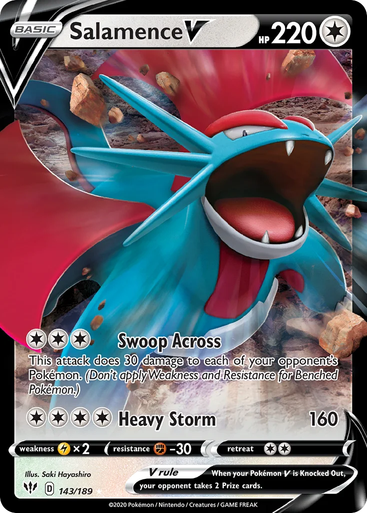 Salamence V · Escuridão Incandescente