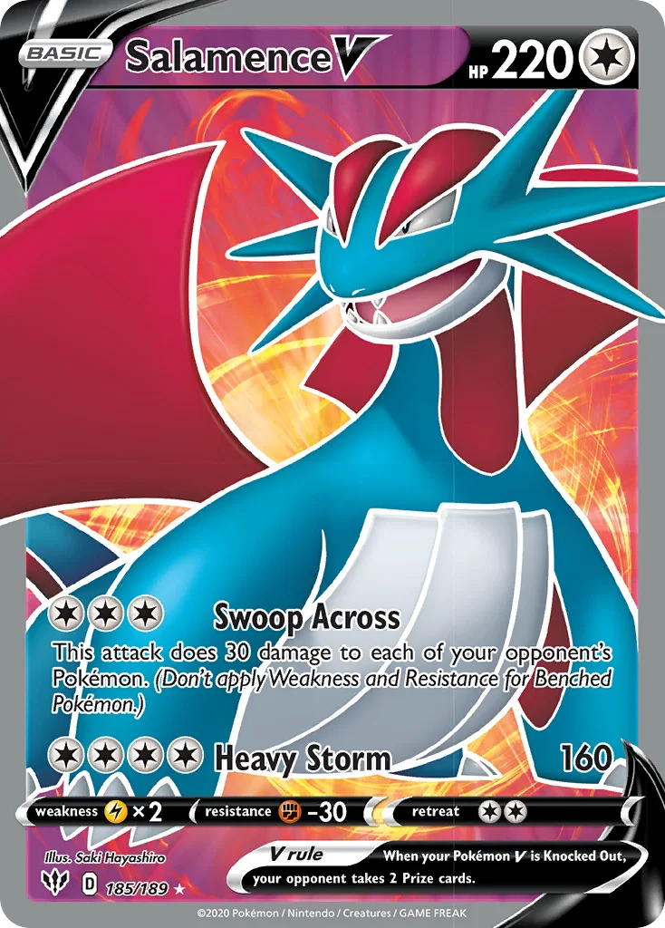 Salamence V · Escuridão Incandescente