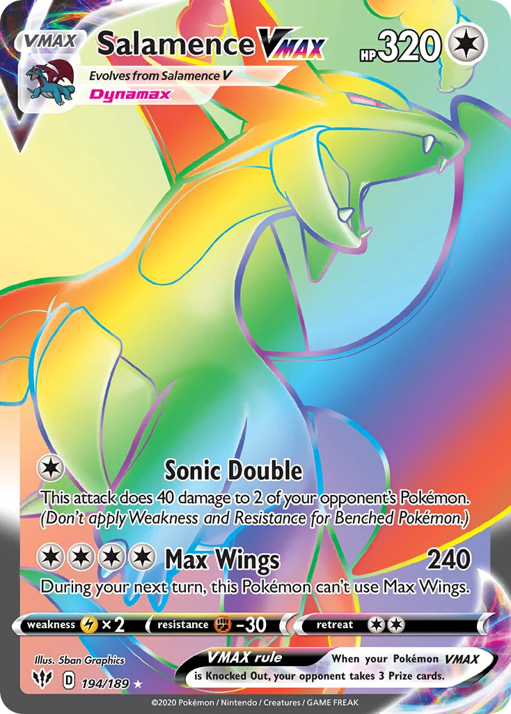 Salamence VMAX · Escuridão Incandescente