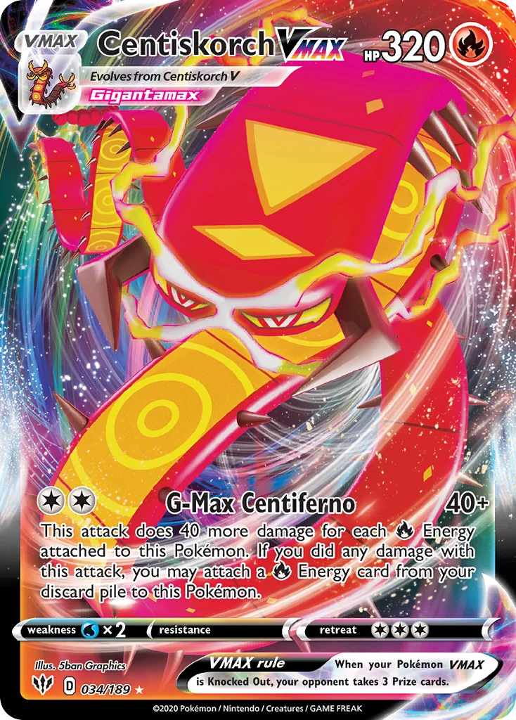 Centiskorch VMAX · Escuridão Incandescente