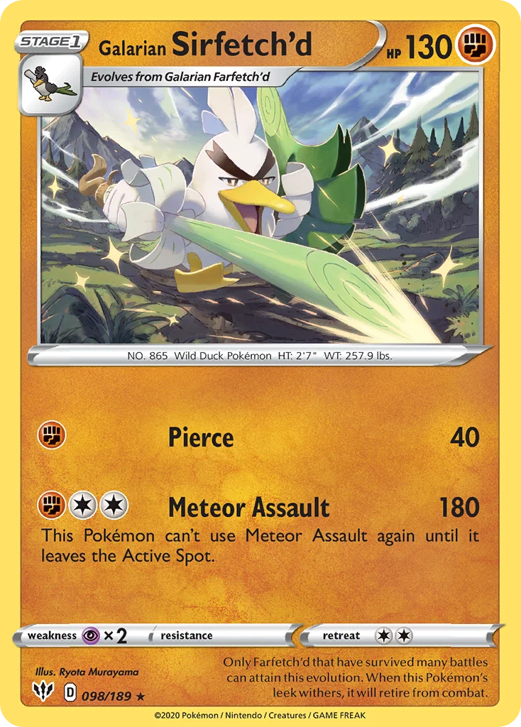 Sirfetch'd de Galar · Escuridão Incandescente