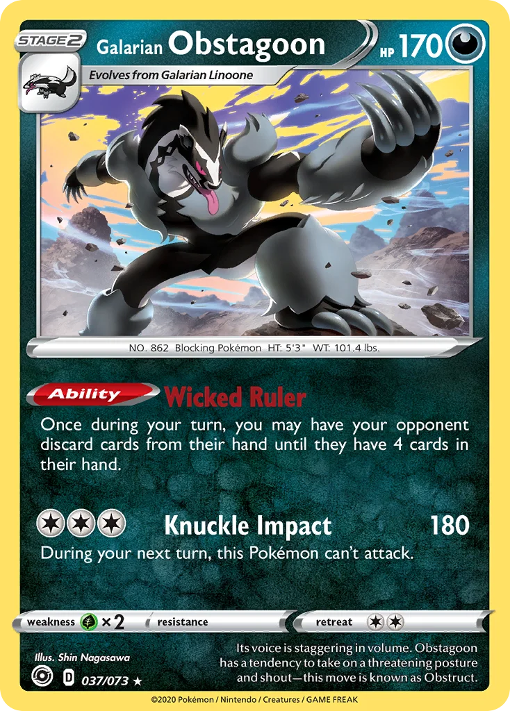 Obstagoon de Galar · Caminho do Campeão