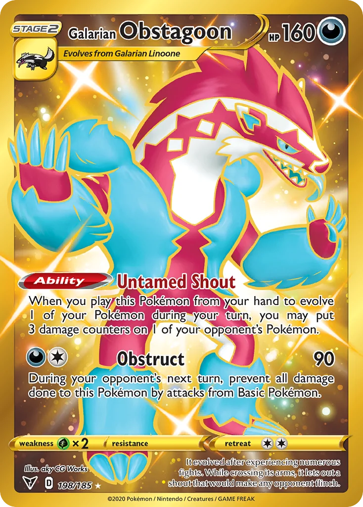 Obstagoon de Galar · Voltagem Vívida