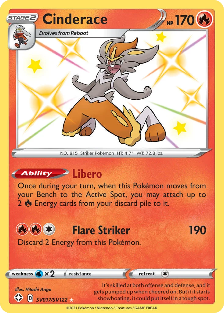 Cinderace · Shining Fates Shiny Vault