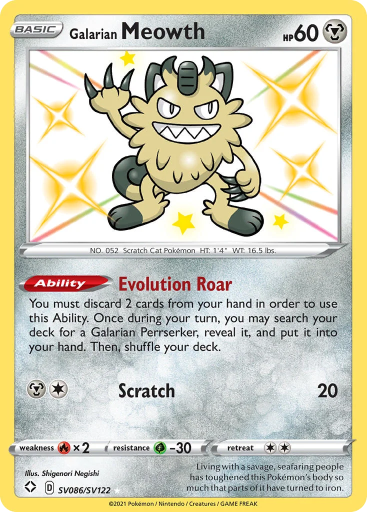 Galarian Meowth · Shining Fates Shiny Vault